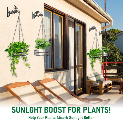 Qiaomeiysp heavy-duty hanger baskets with chains keep plants secure