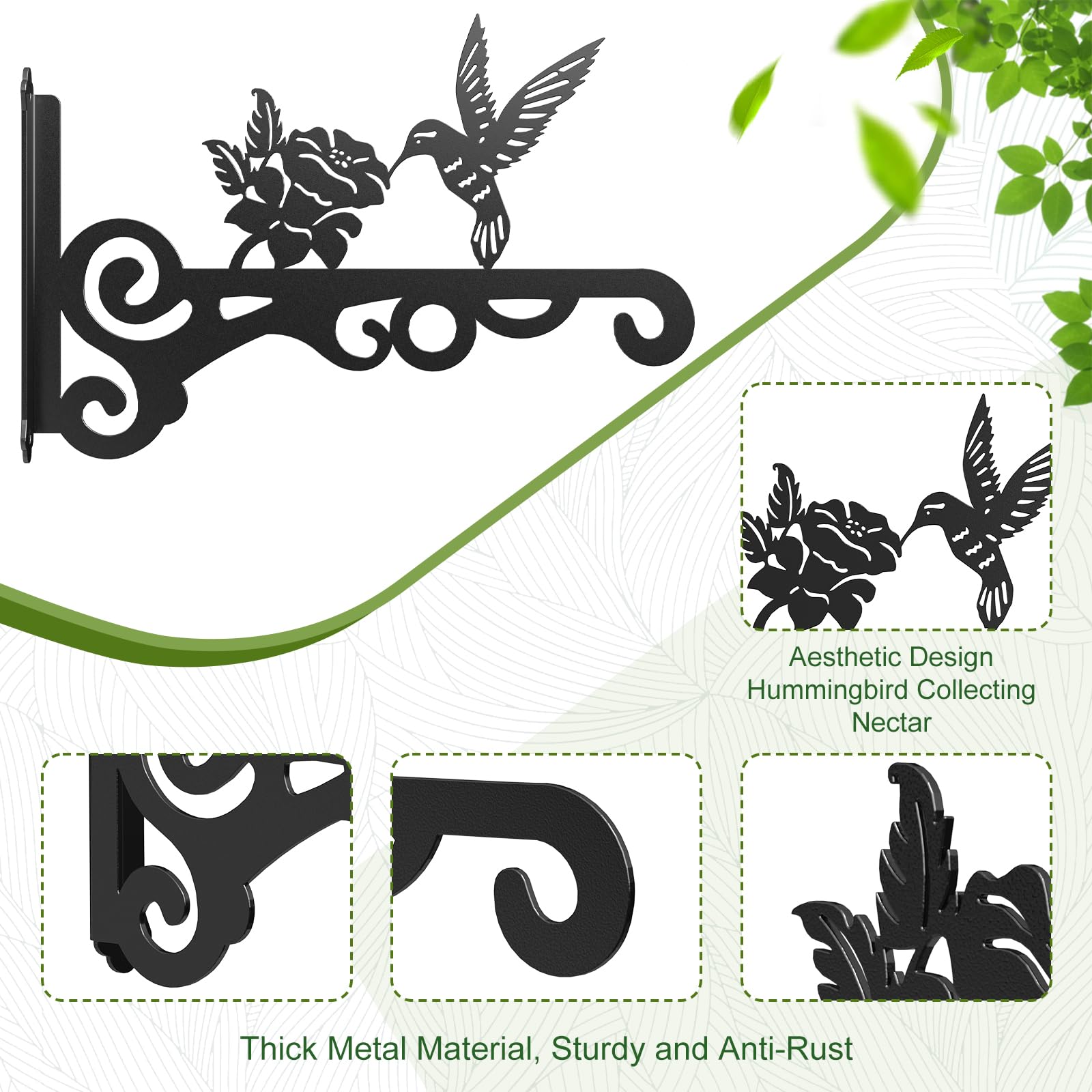 Qiaomeiysp wind-chime bracket complements outdoor décor and creates ambient sounds.