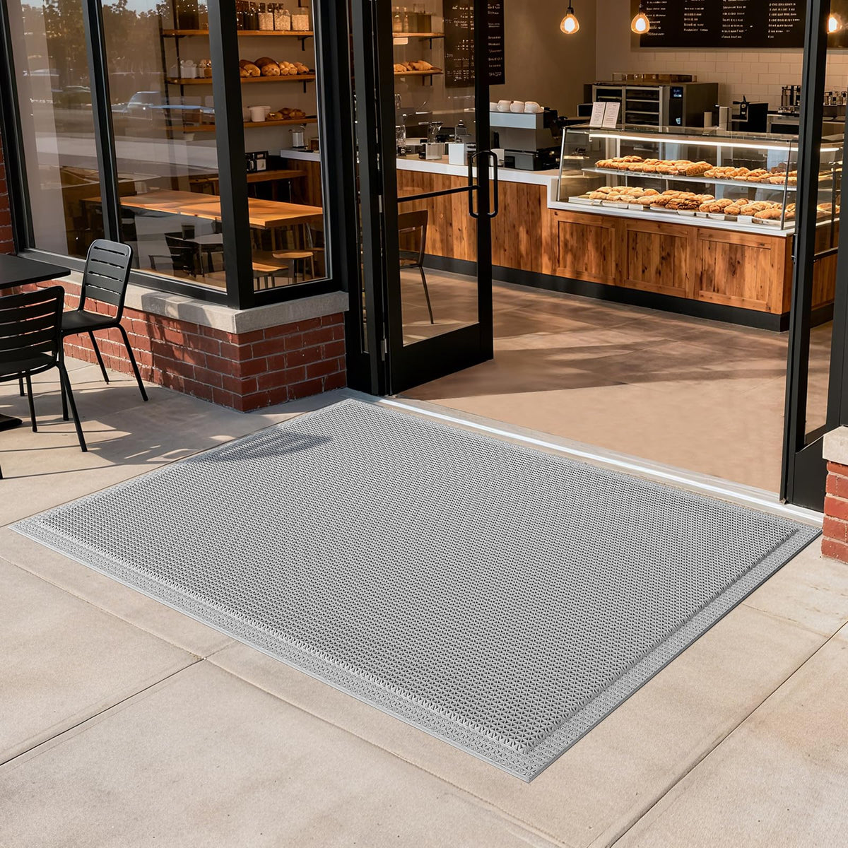QiCaiJia front door mat 36x59 for clean entryways with strong drainage