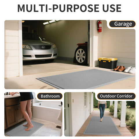 QiCaiJia grey color mat blends with modern entrances.