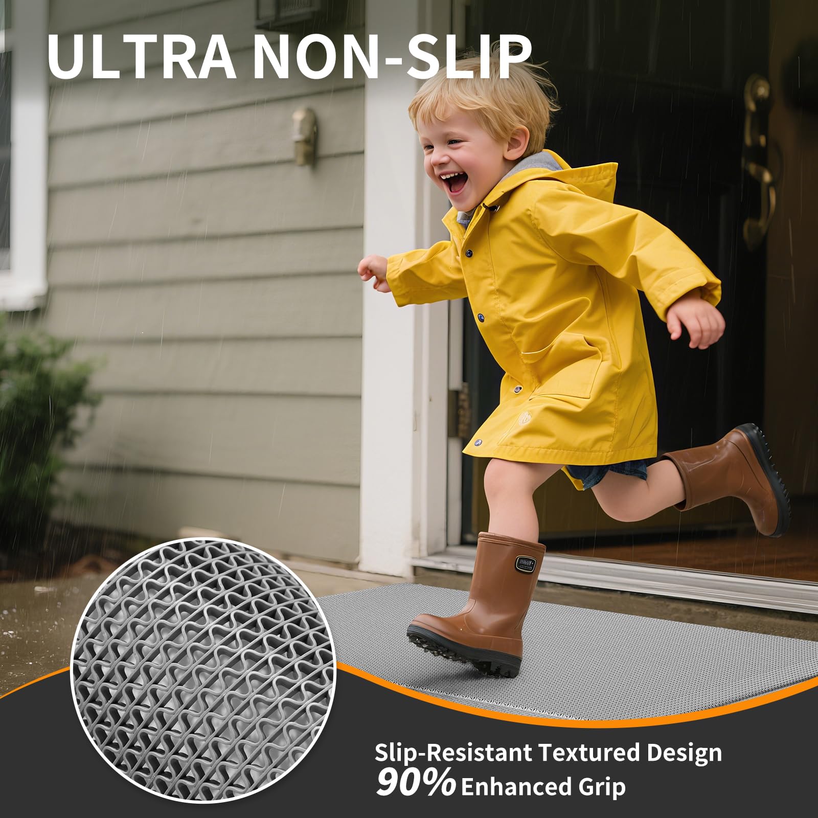 QiCaiJia outdoor entryway mat suited for high-traffic exterior doors.