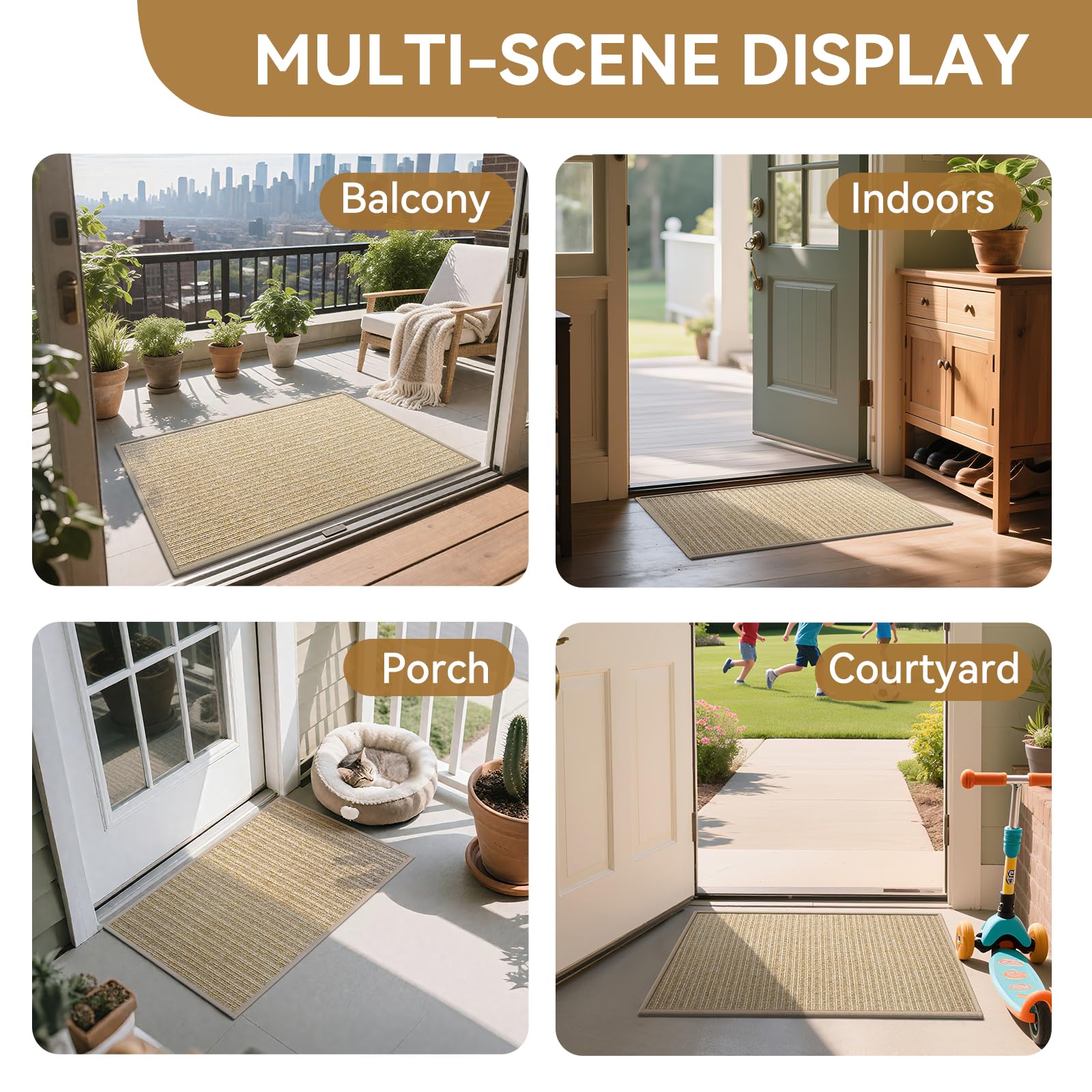 QiCaiJia versatile front mat for indoor and outdoor entrances