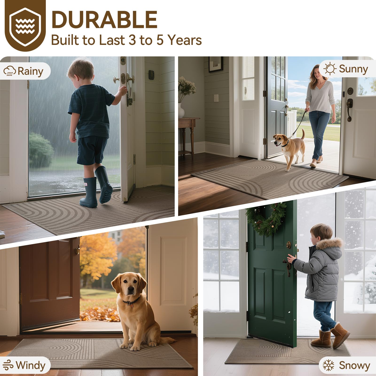 QiCaiJia brown entry mat adds warm welcome to entryways