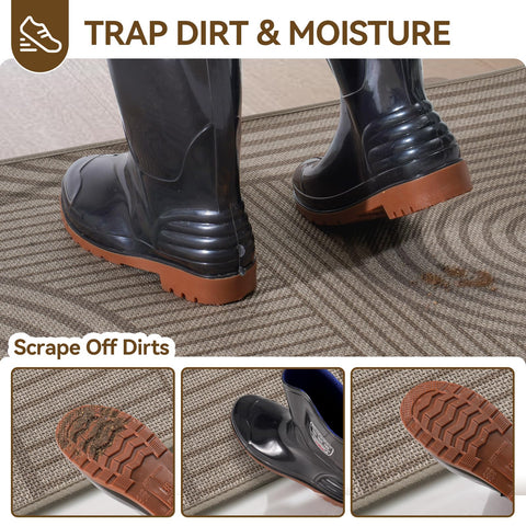 QiCaiJia washable door mat easy to clean with a hose or vacuum