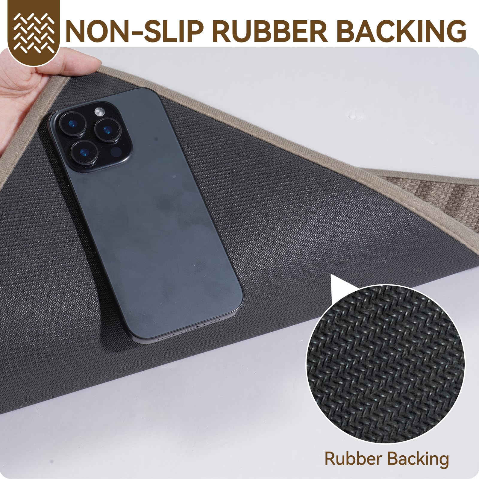 QiCaiJia mat easy to clean by sweeping, vacuuming, or hose down