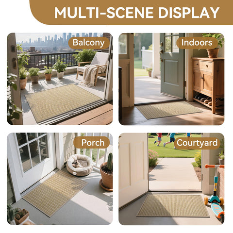 QiCaiJia pet entry mat withstands high-traffic areas like mud-room and porch.