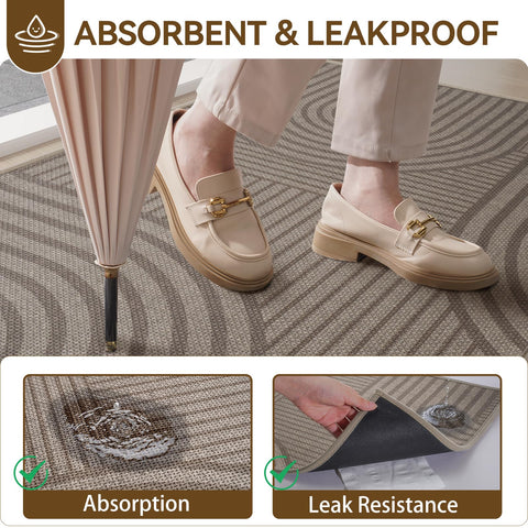 QiCaiJia mat with non-slip back prevents shifting for safer entry