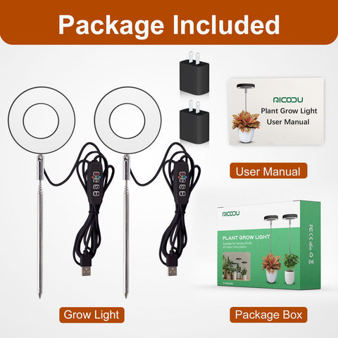 Qicodu grow light suitable for desk use brightens indoor greens without clutter