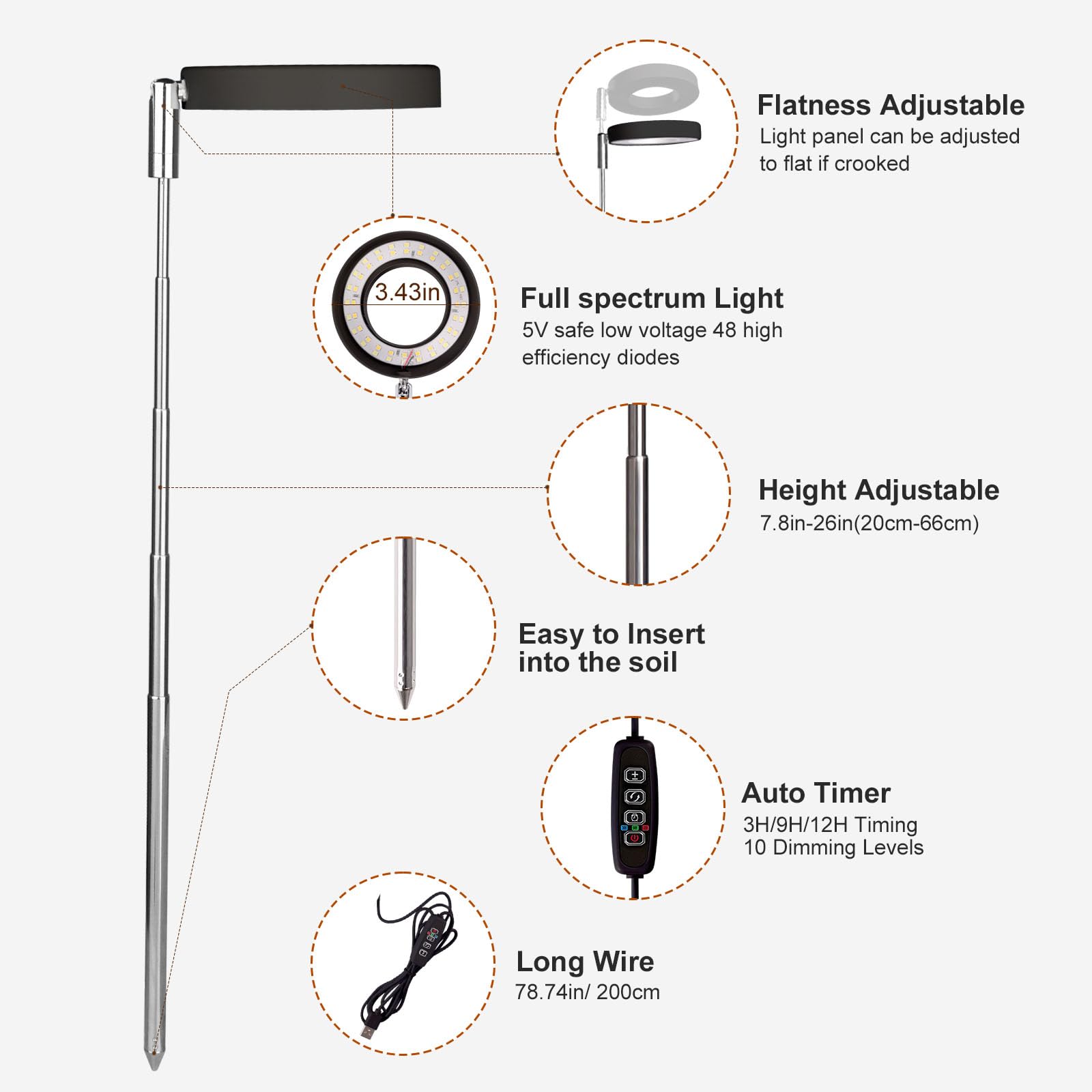 Qicodu grow light dimming control enables tailored brightness for seedlings and herbs