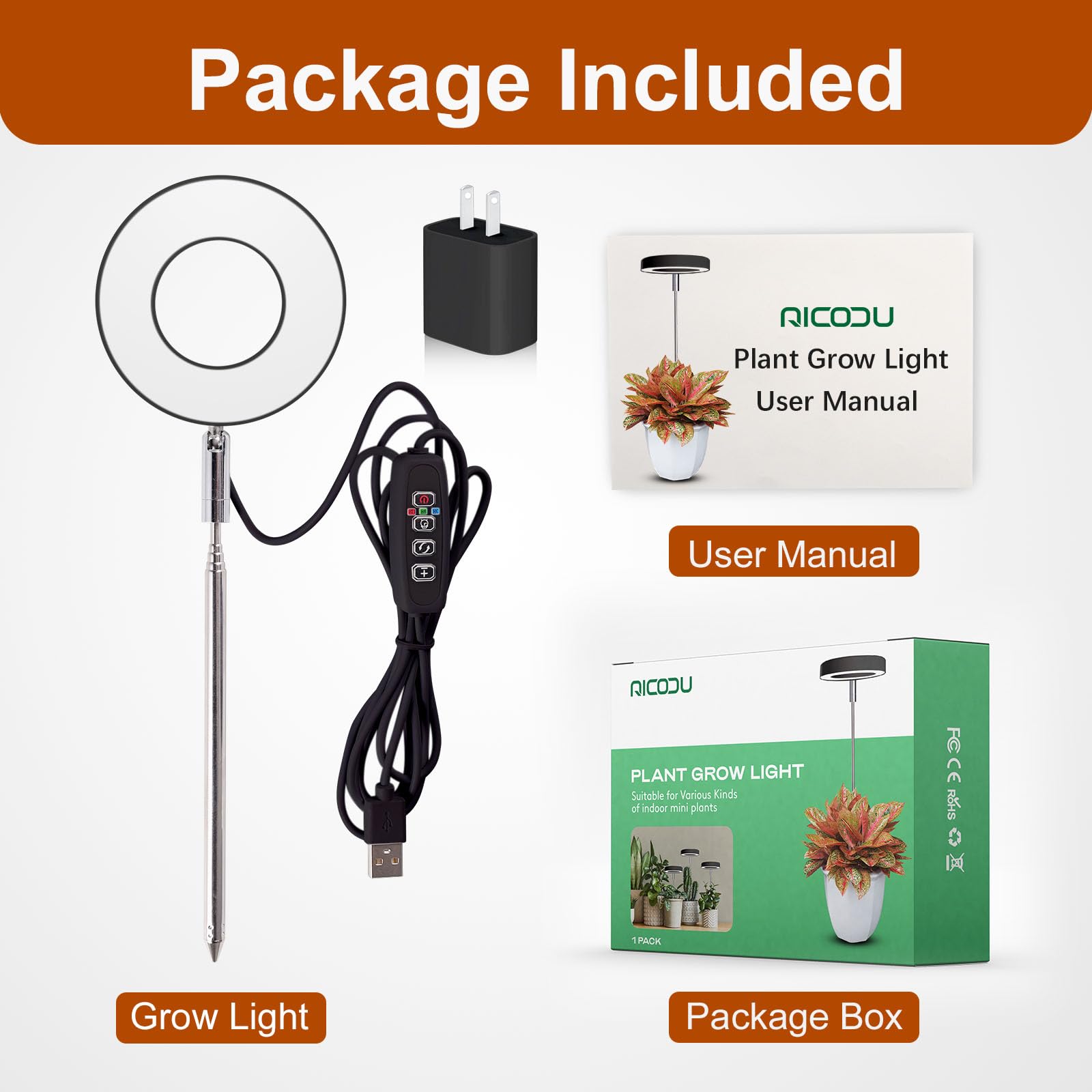Qicodu grow light emphasizing energy efficiency and long LED life