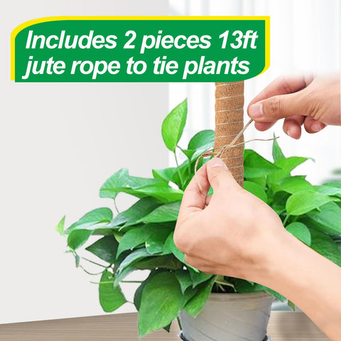 Qicodu PVC-core moss poles resist rust for long-lasting use