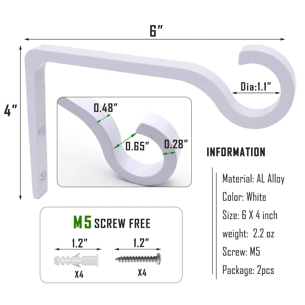 QIEGL aluminum plant hanger indoors/outdoors offers rust-resistant durability
