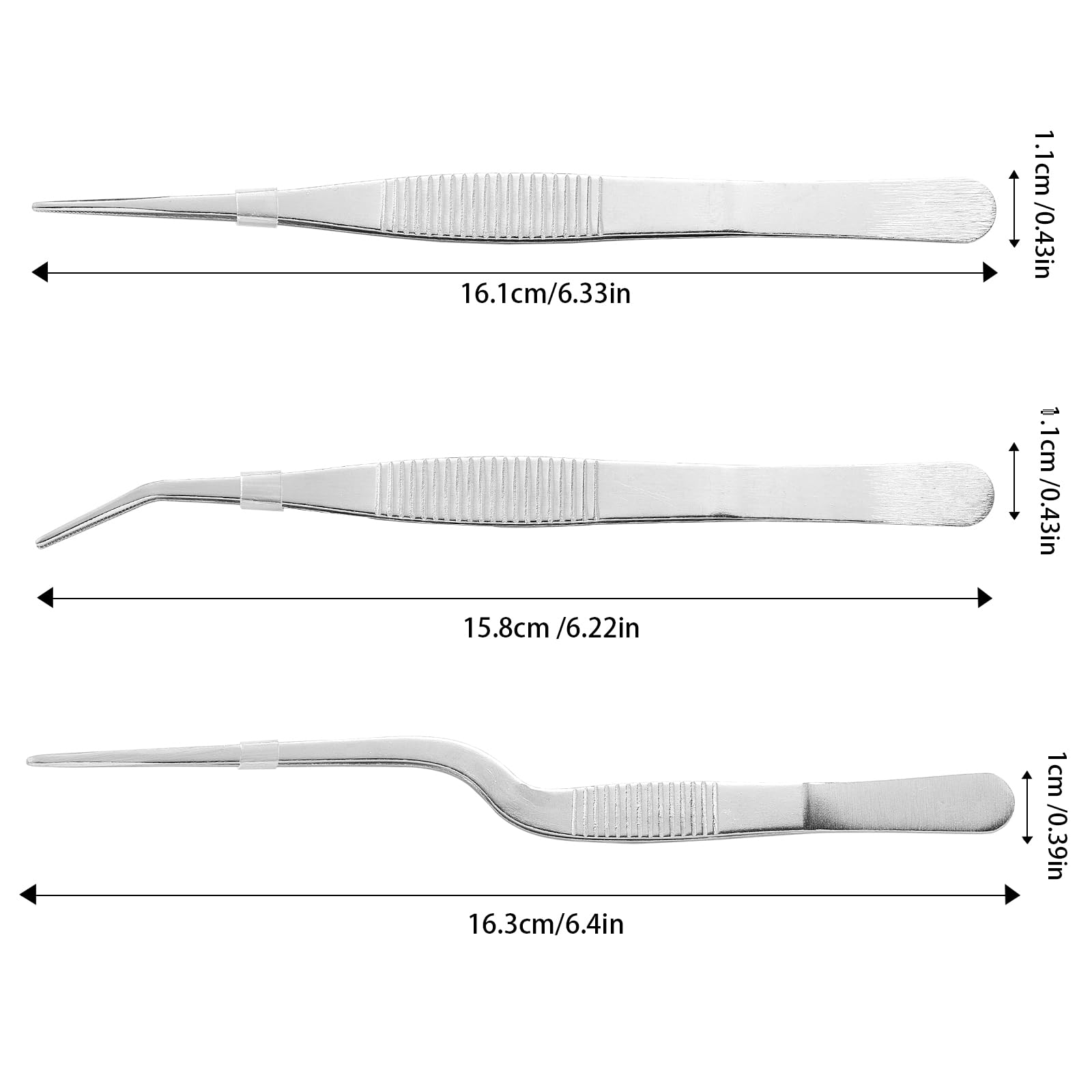 QIEOTE wide-head tweezers for larger debris