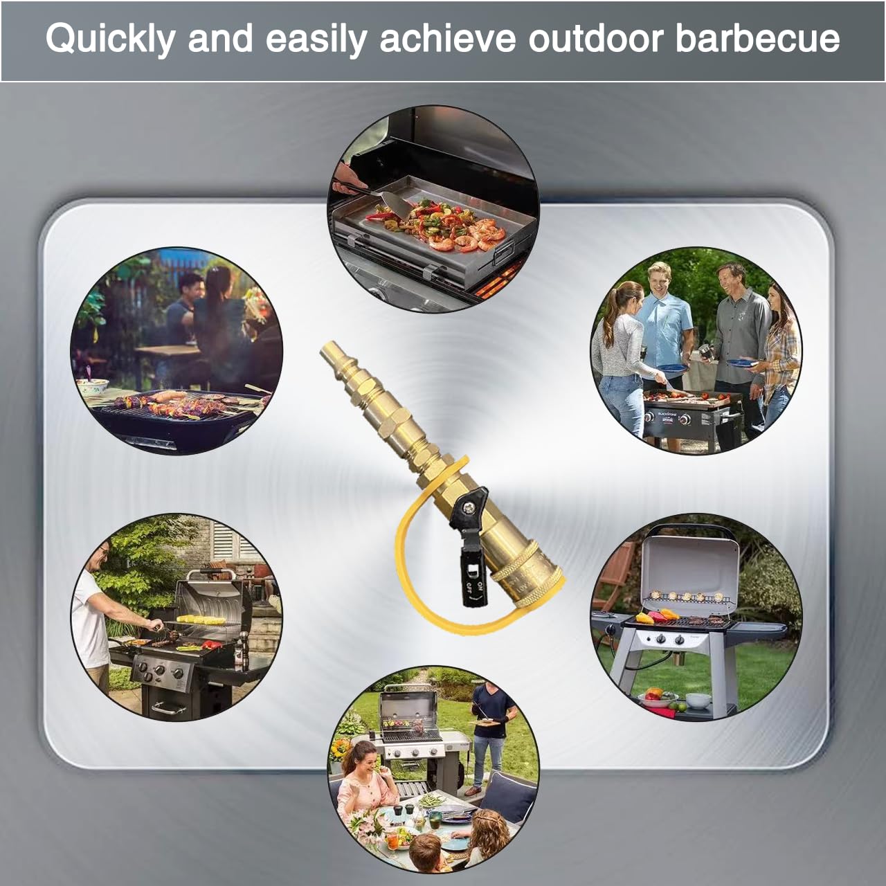 Qieoyk outdoor-cooking setup highlights versatile use with stoves and heaters.