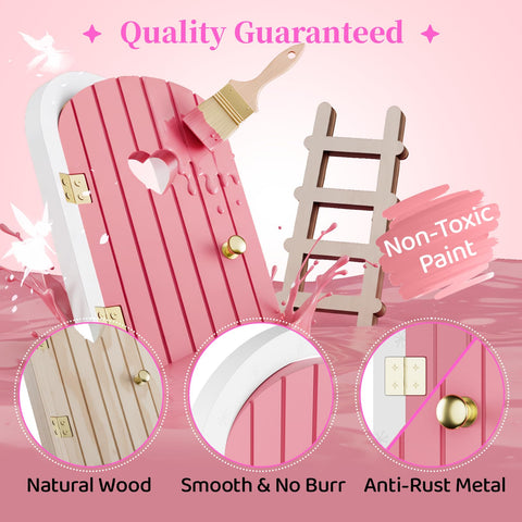 QIESIDM baseboard-mount fairy door fits neatly in any corner.