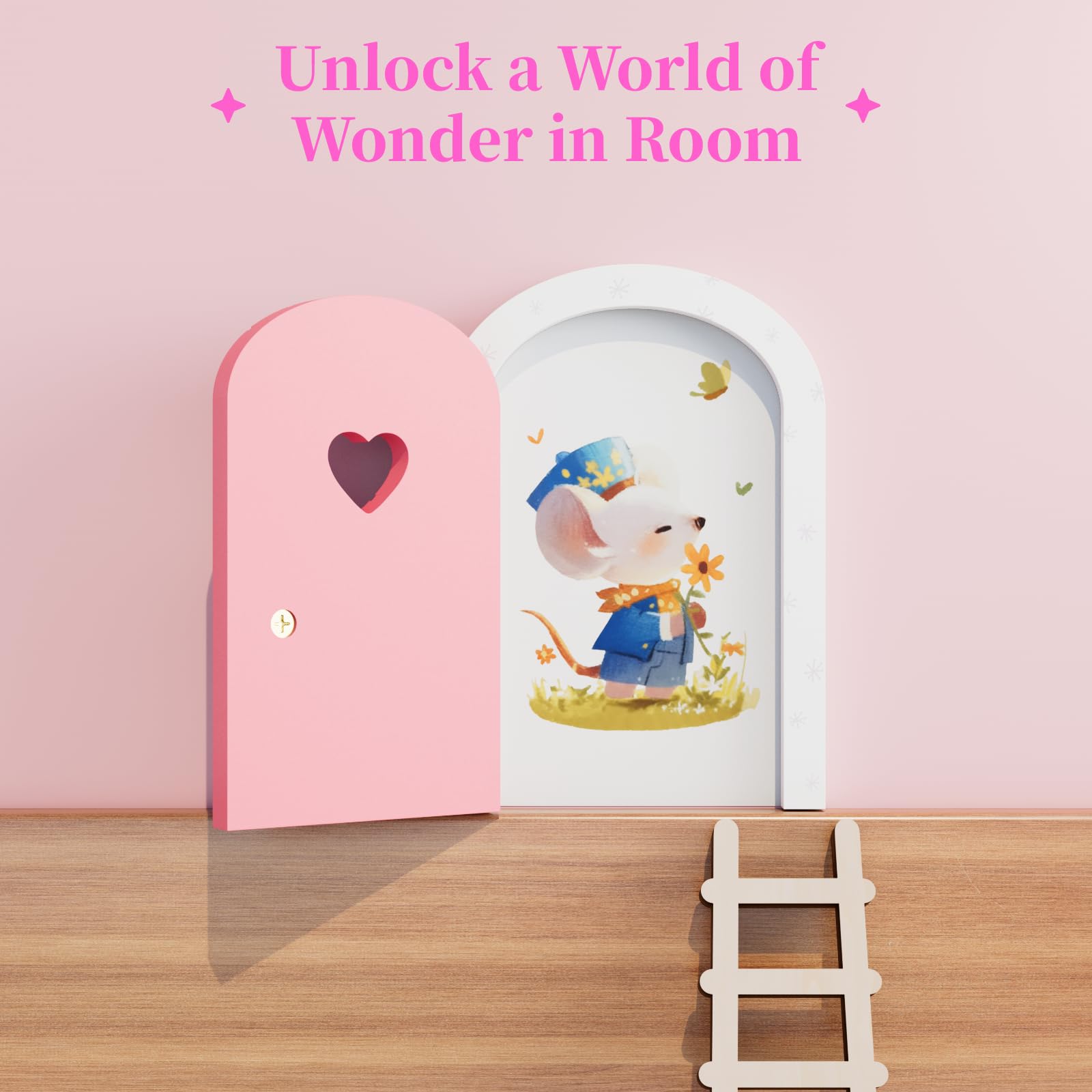 QIESIDM garden-mount fairy door brings outdoor whimsy to life.
