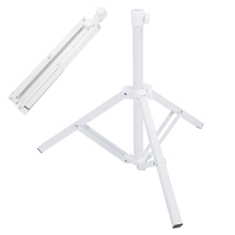 Qiilu beach umbrella stand base with triangular iron frame provides stable outdoor support.