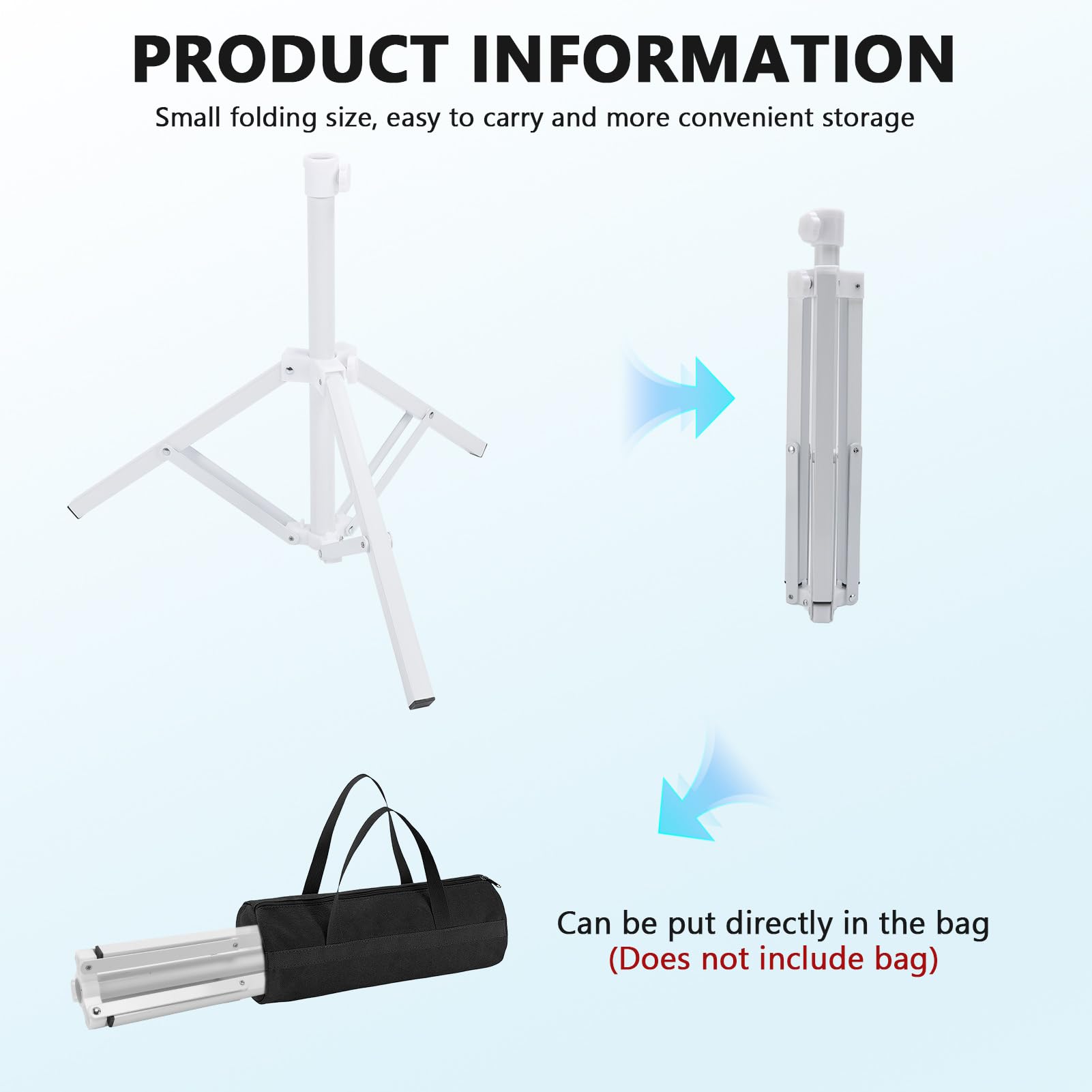 Qiilu foldable umbrella base offers portable, space-saving storage for trips.