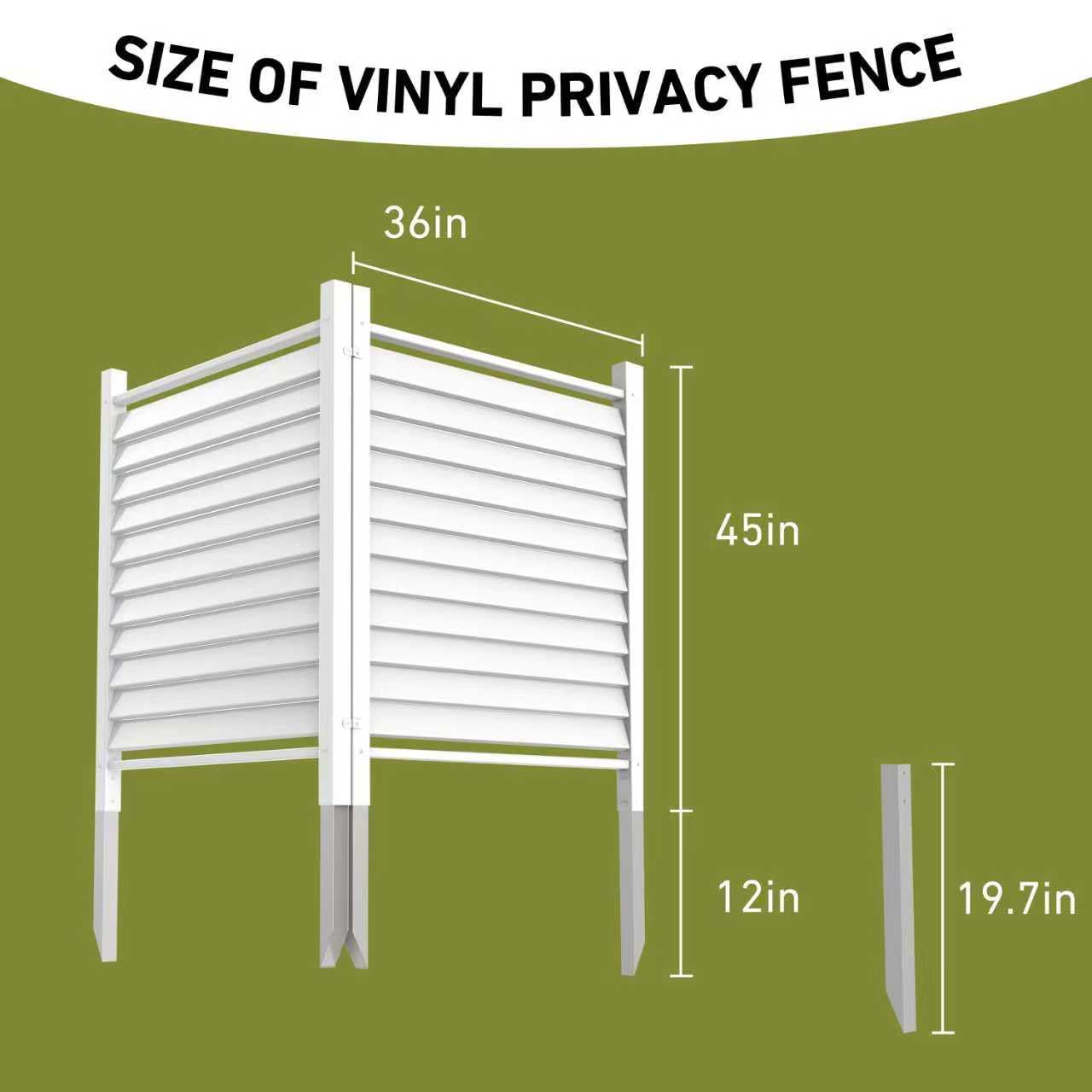 Qikdesign 36x45 inch privacy fence panels for a private yard