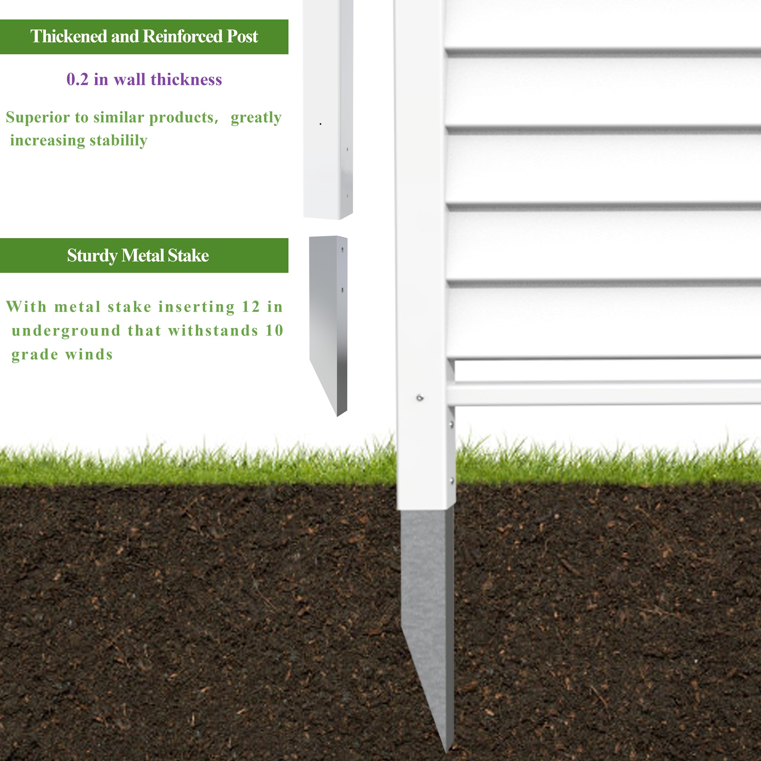 Qikdesign double windproof air-conditioner screen with sturdy stakes