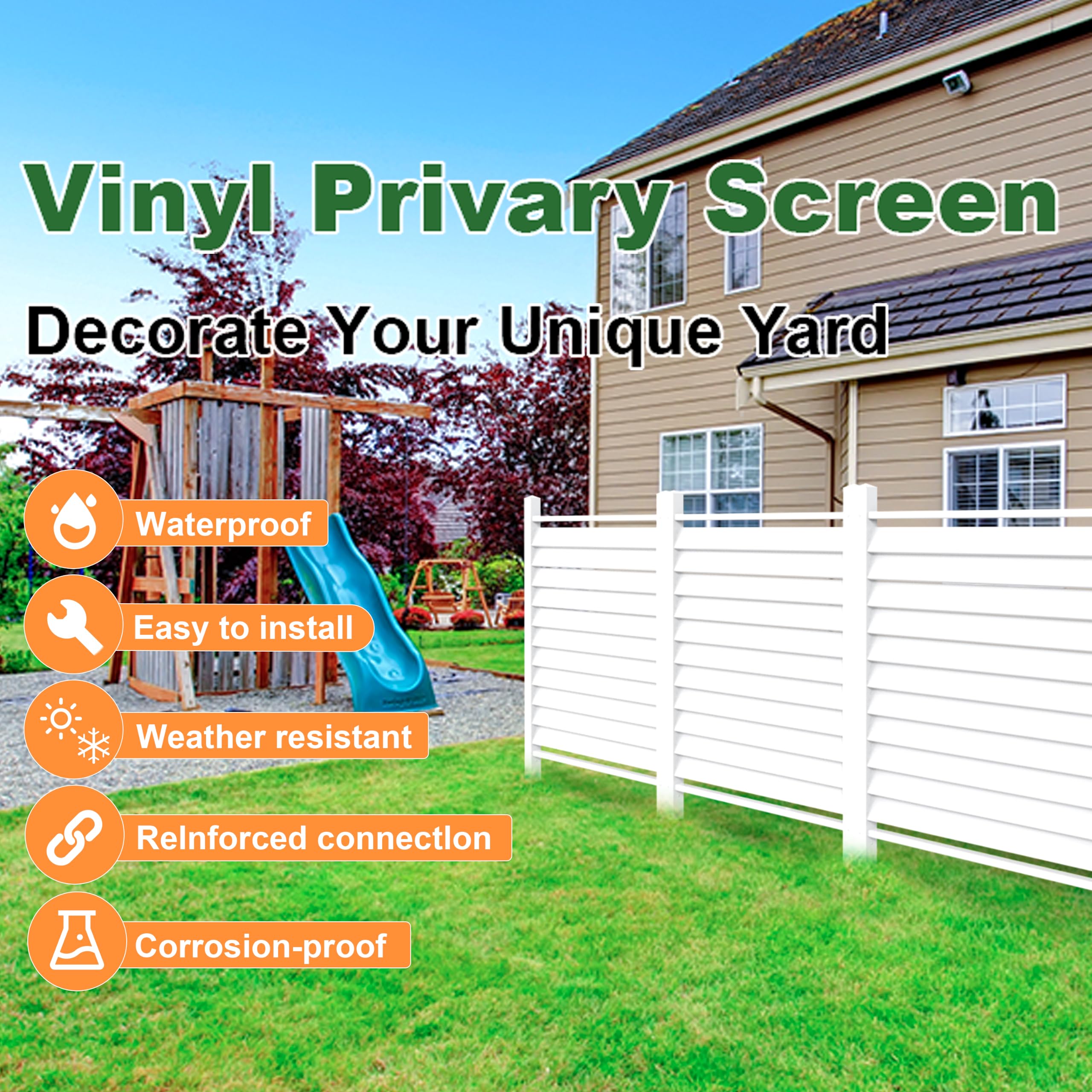 Qikdesign multi-purpose PVC privacy screen suitable for garden and pool