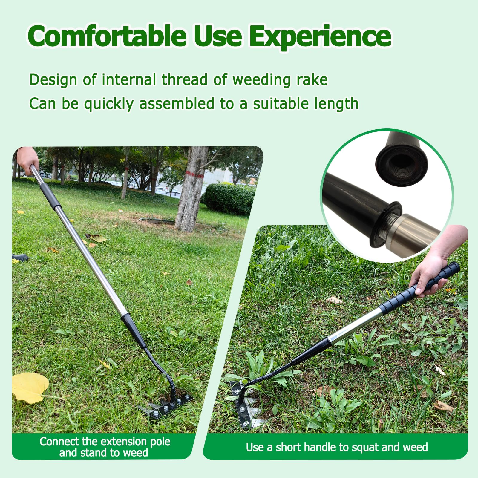 Adjustable lengths (27 inches, 43 inches, 60 inches) fit varied user heights.