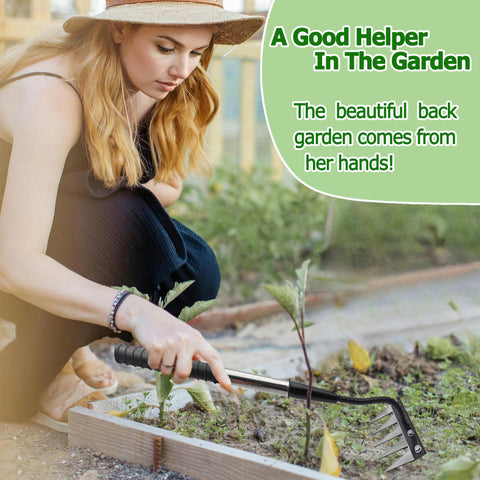 Durable stainless handle and rust-resistant head support long-term garden use.