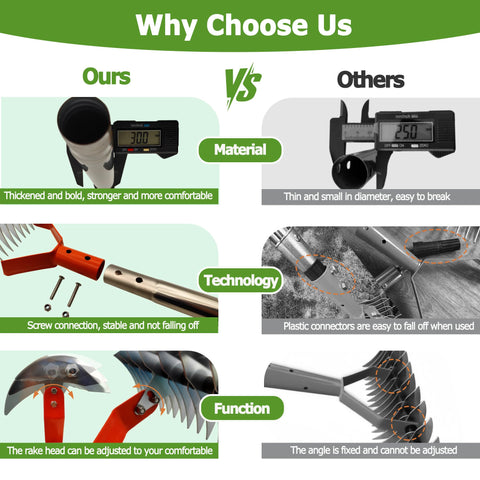 Qikstren sturdy steel tines withstand heavy use during lawn maintenance.