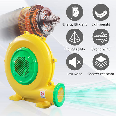 QILEBA bounce house blower in use demonstrates quick setup and reliable performance