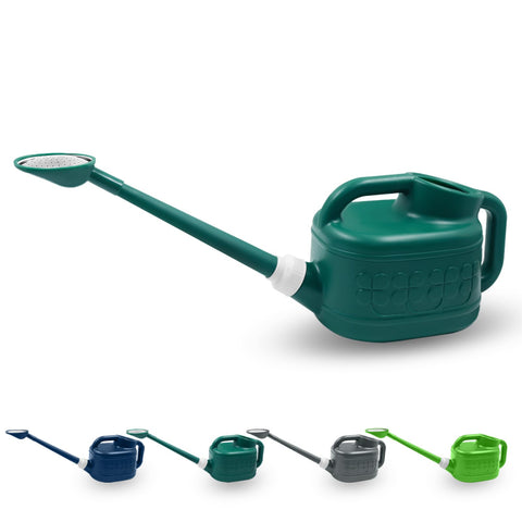 Qilebi 1 gallon watering can with long spout for precise indoor and outdoor watering.