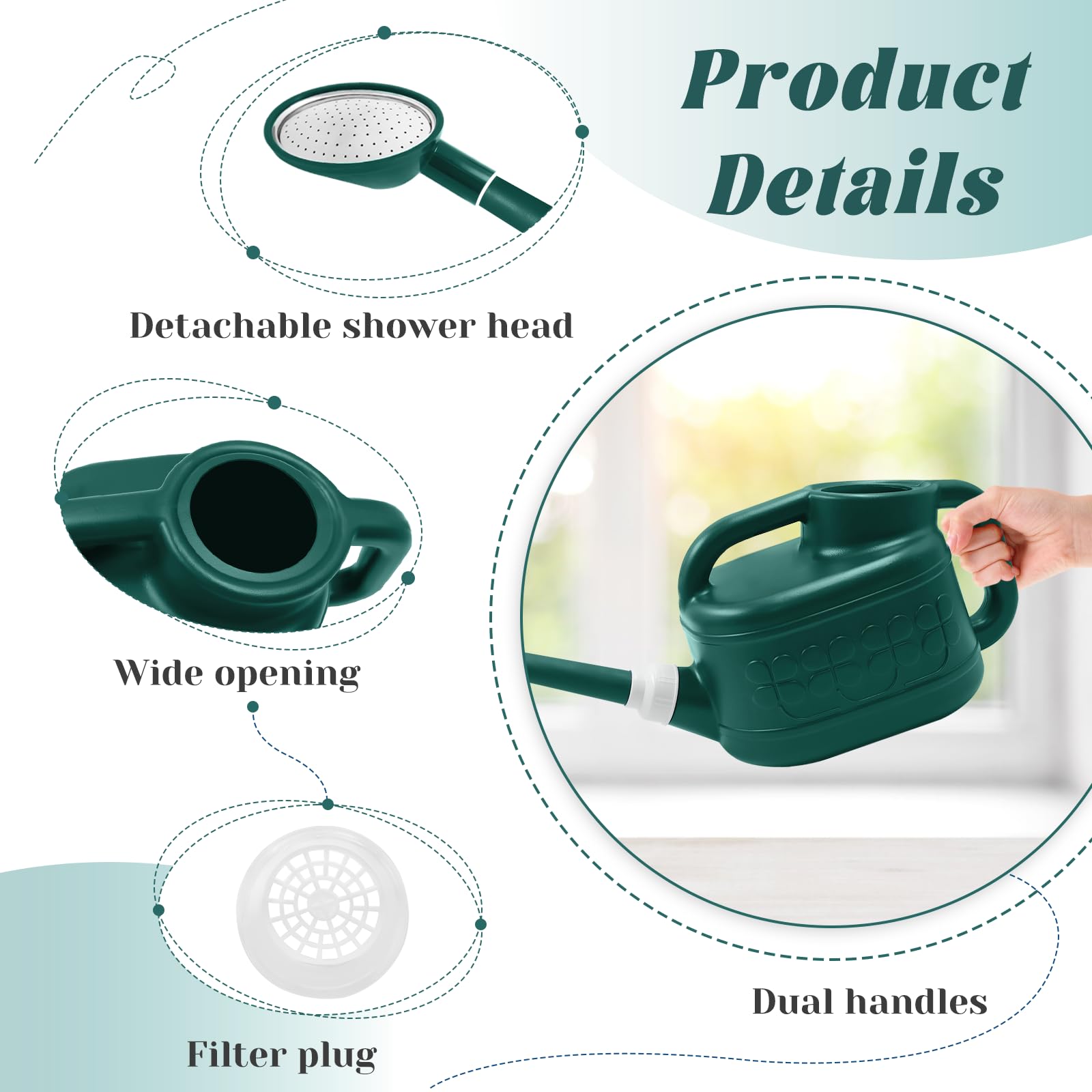 Qilebi can's wide top opening simplifies filling and cleaning.