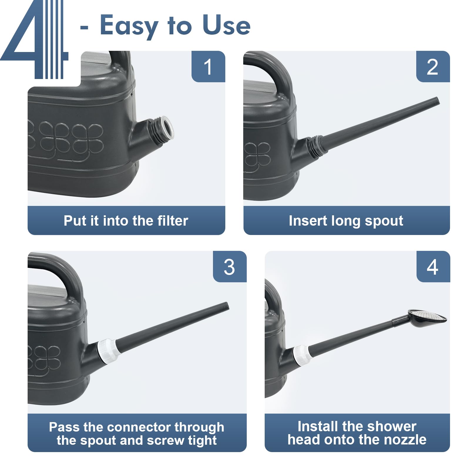 Qilebi can with built-in filter plug to keep impurities out
