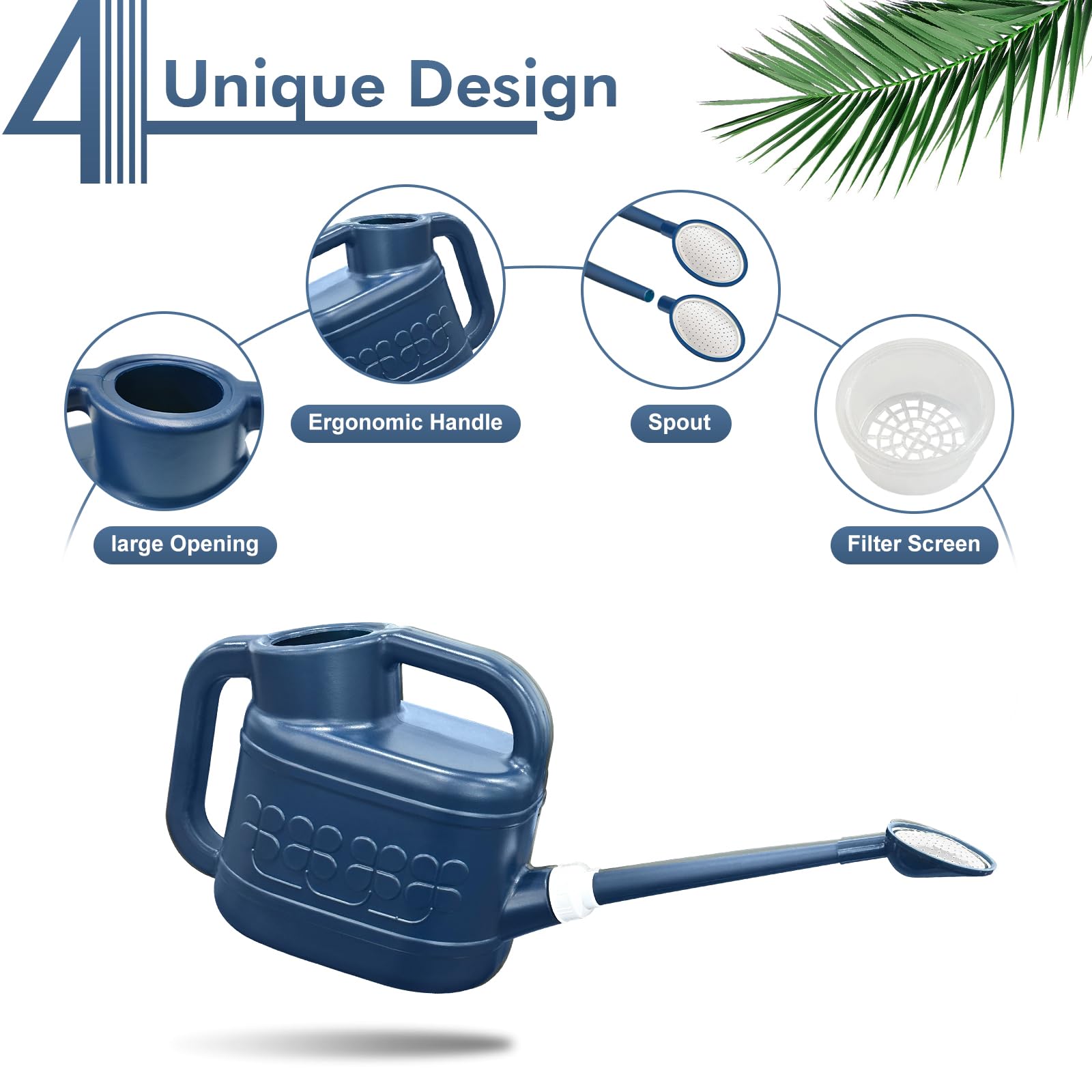 Qilebi ergonomic double-handles ensure a steady grip while watering.