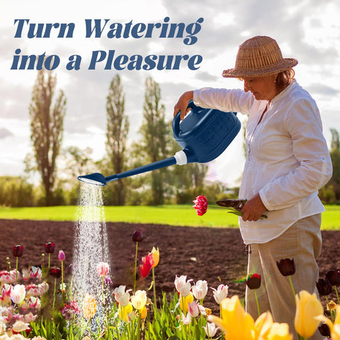 Qilebi dual-use can supports root watering with spray and stream options.