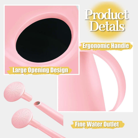 Qilebi stylish pink watering can complements decor