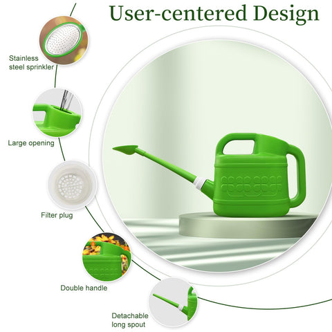 Qilebi detachable nozzle switches to solid water column for bigger plants.