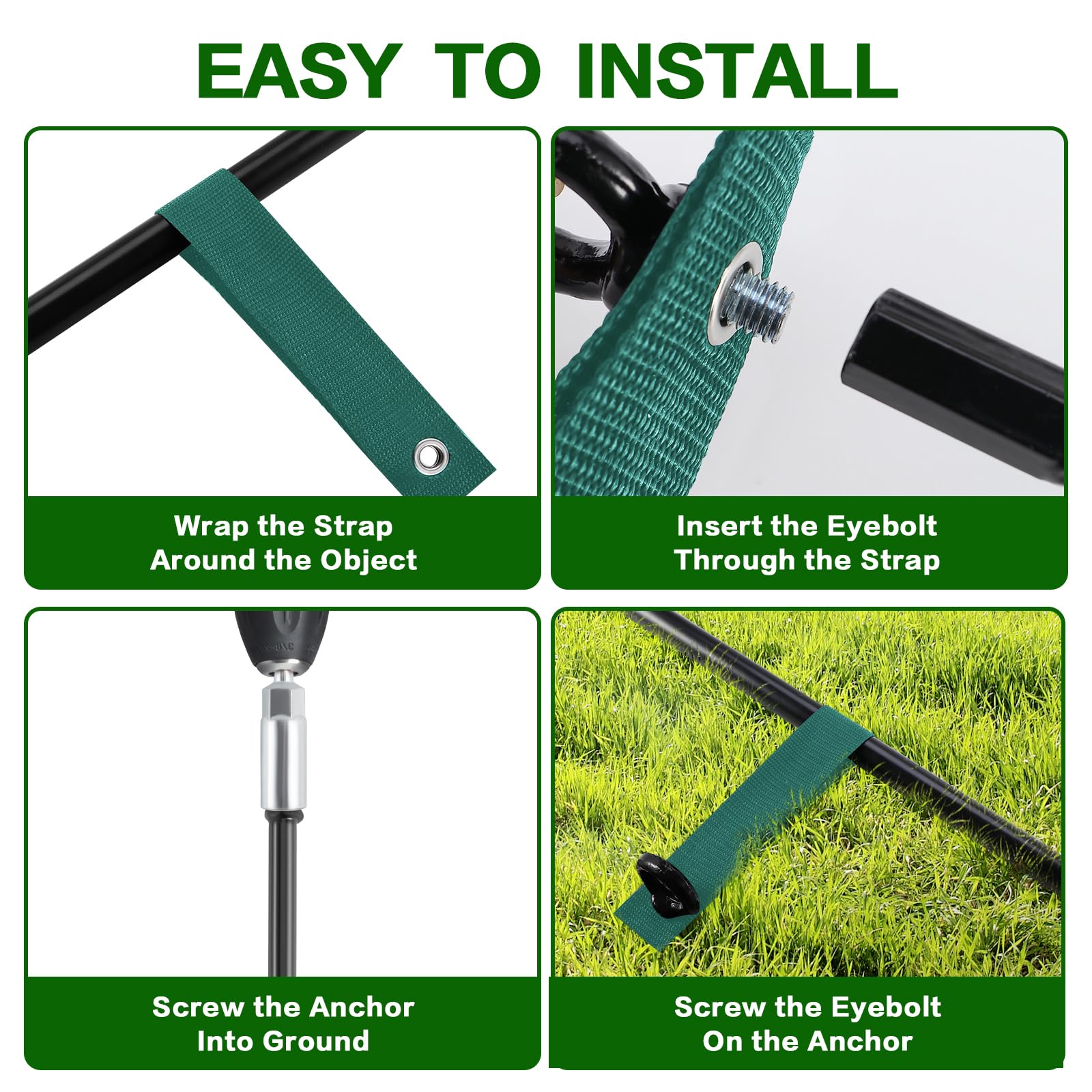 Complete Qimshemi kit with wrench and straps for fast installation.
