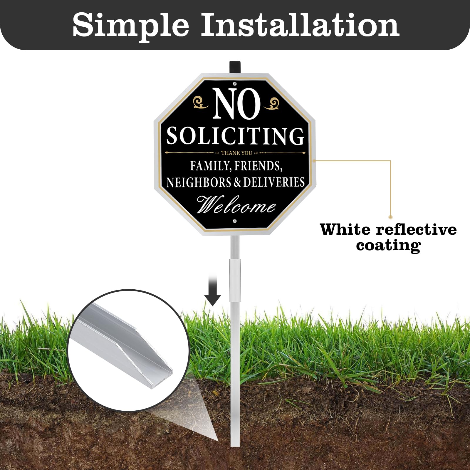 Qimshemi reflective UV-printed sign enhances nighttime visibility