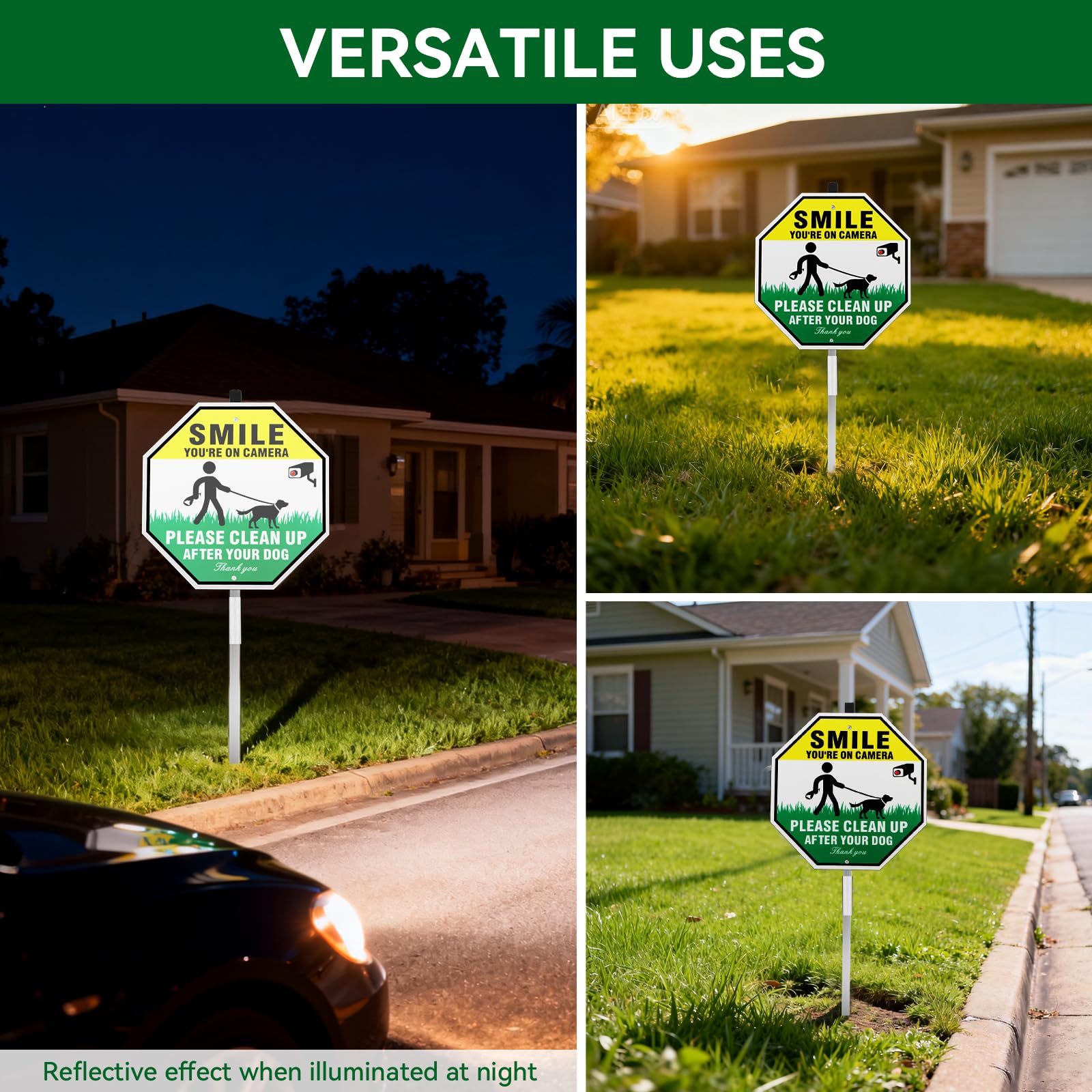 Qimshemi sign for yard and park use reminds dog owners.