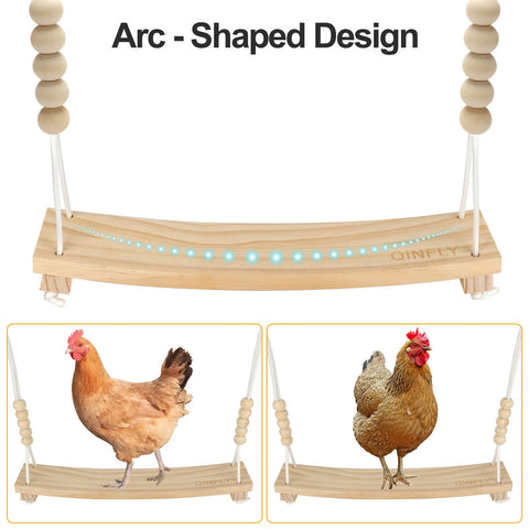 Qinfly natural pine wood frame adds sturdy rustic charm to coop décor