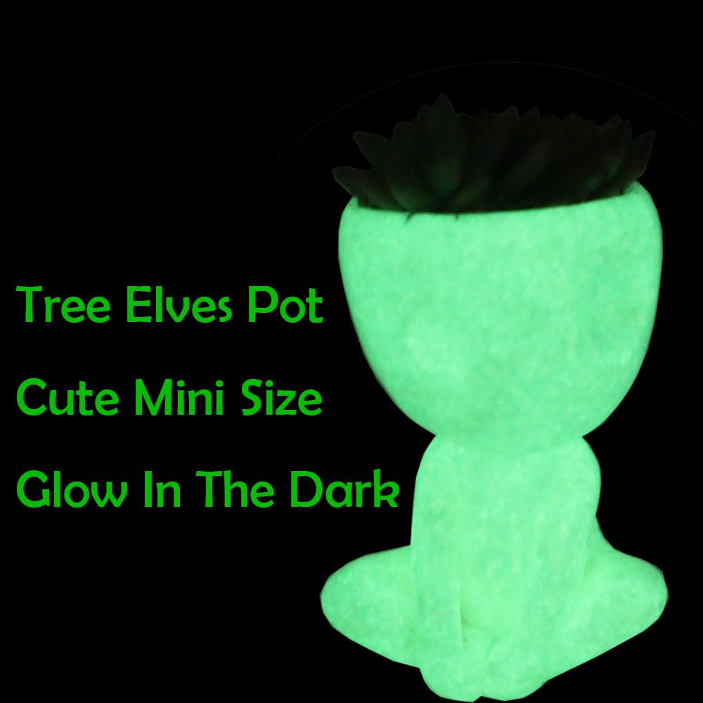 Qingo glow-in-dark plant pot illuminates spaces without wiring