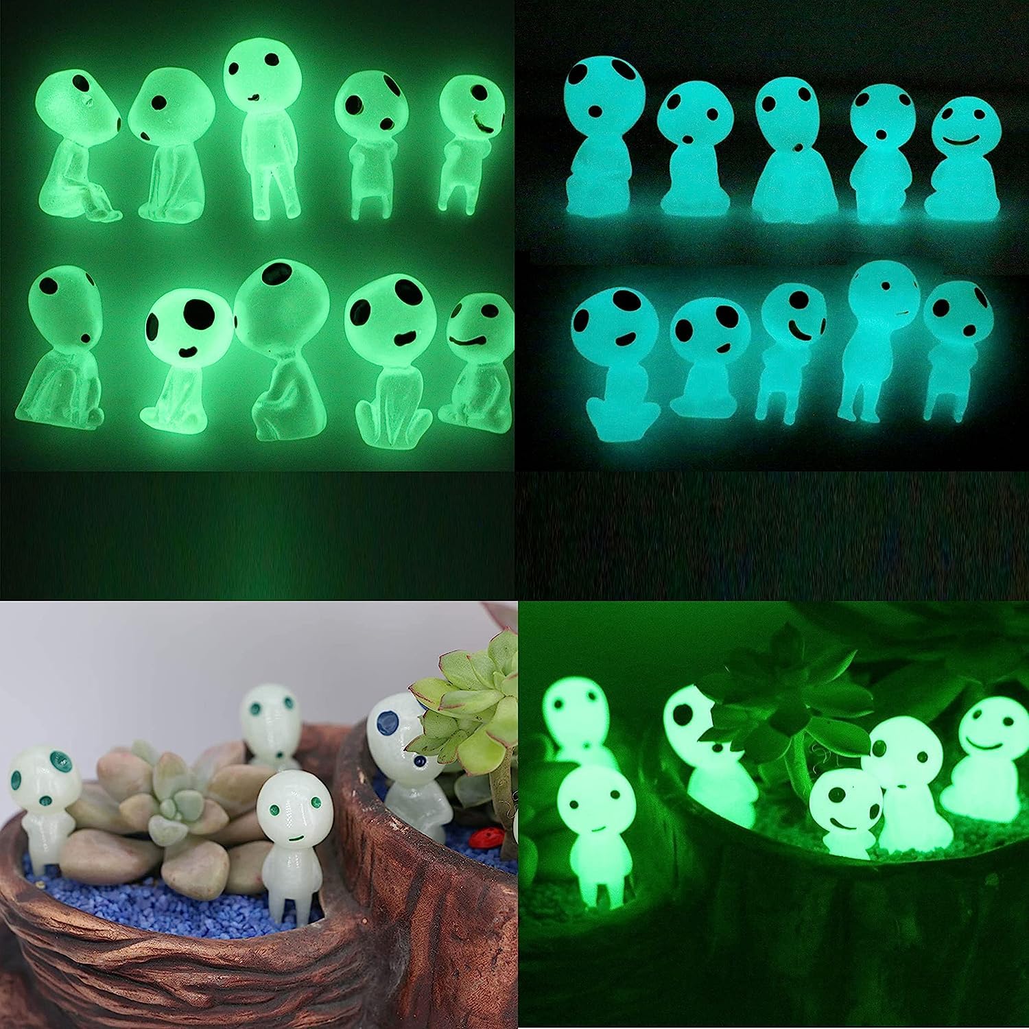 Qingo luminous ghost elves brighten outdoor mini scenes day and night.