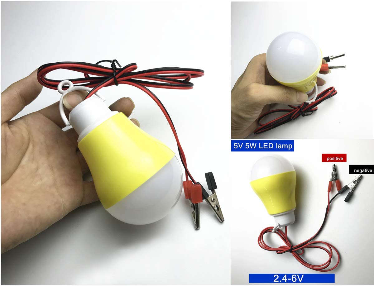 QINIZX 5W LED light with clip demonstrates generated power