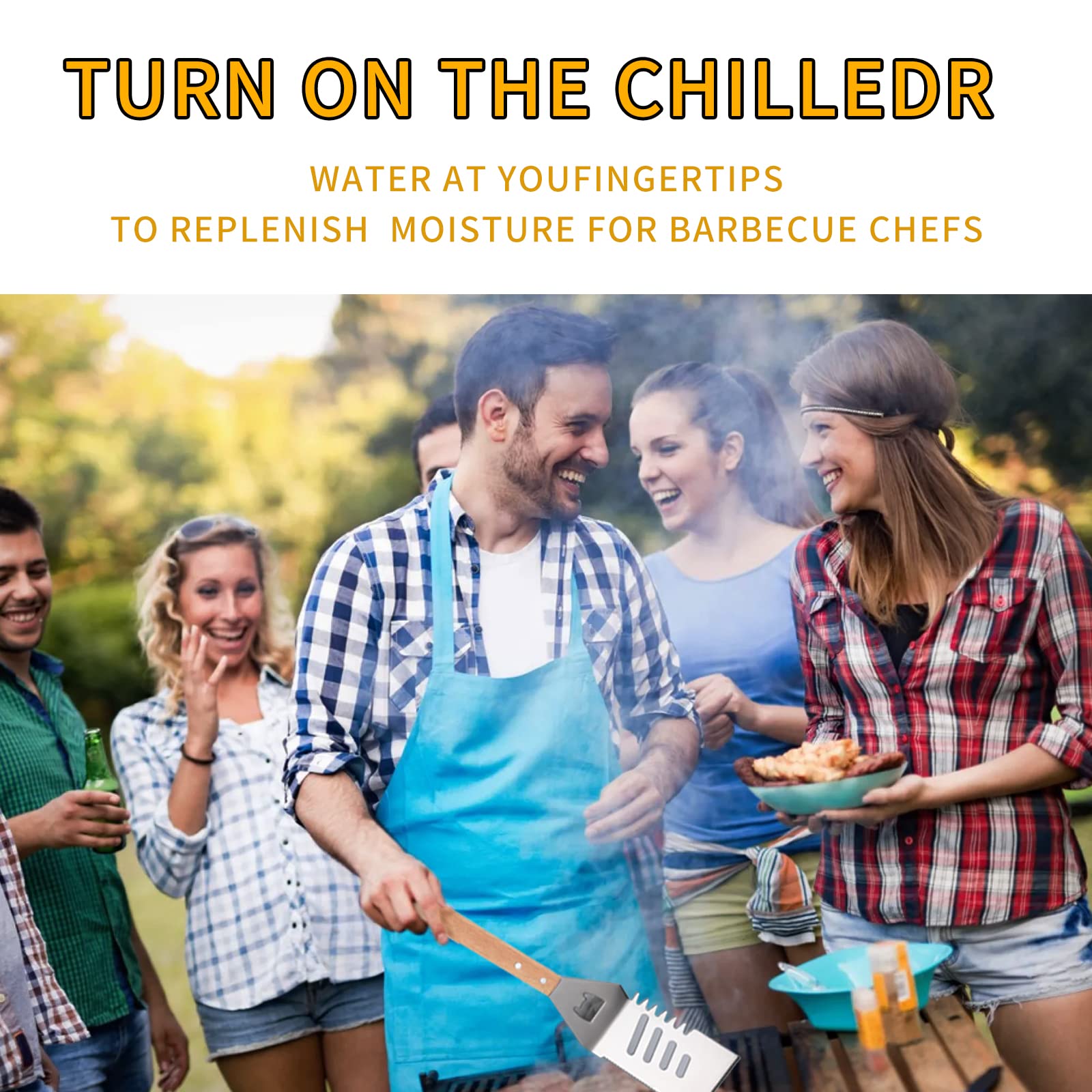 Qinshaine 4-in-1 BBQ spatula packaging view ideal for gifting and storage.