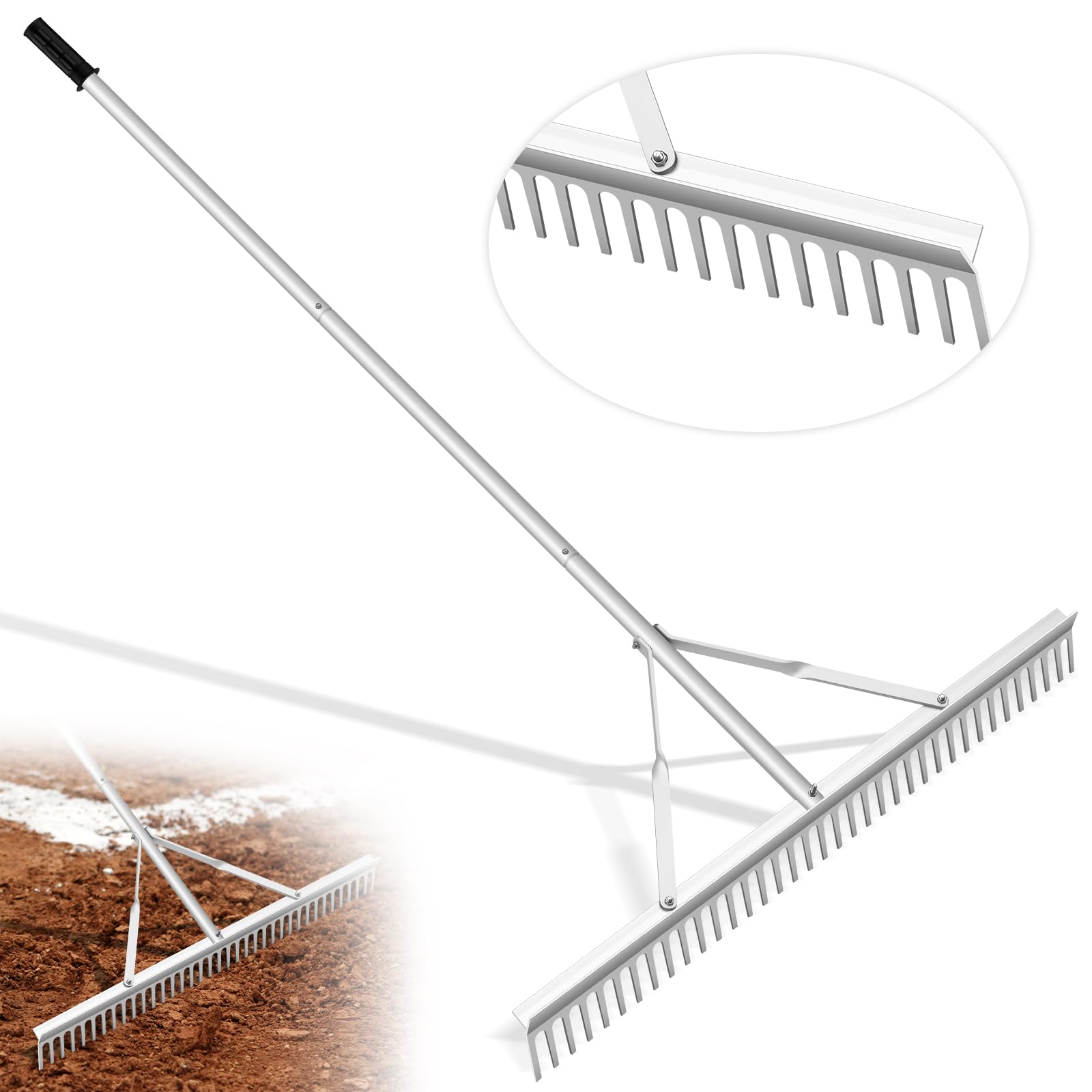Qinyoung baseball field rake helps maintain even infields for consistent play