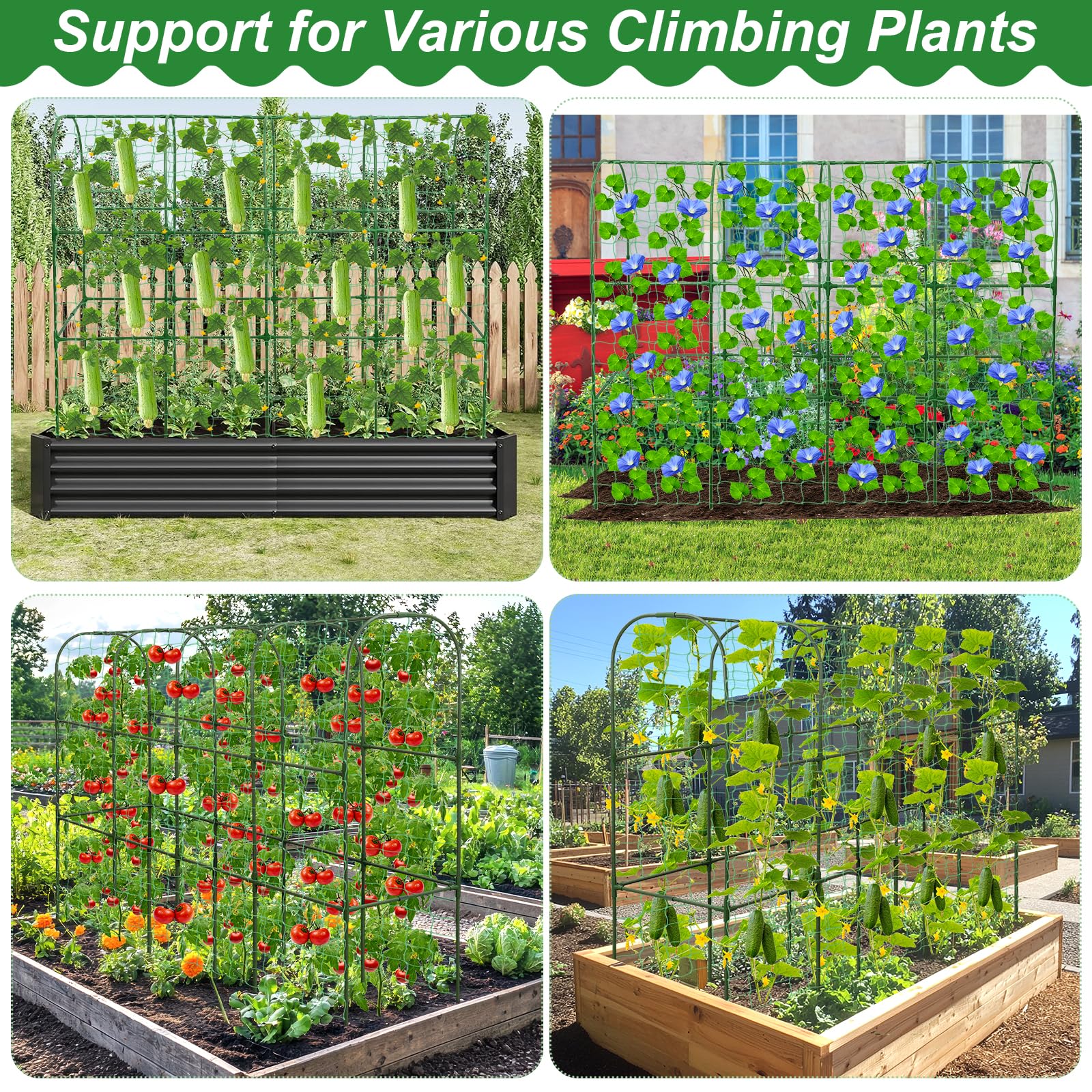 Durable plastic-coated steel core withstands weather.
