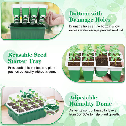 Qinzave drainage holes promote soil aeration and healthy seedlings.