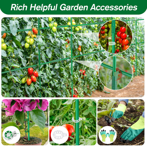 Qinzave indoor outdoor plant support in garden setting showing versatility