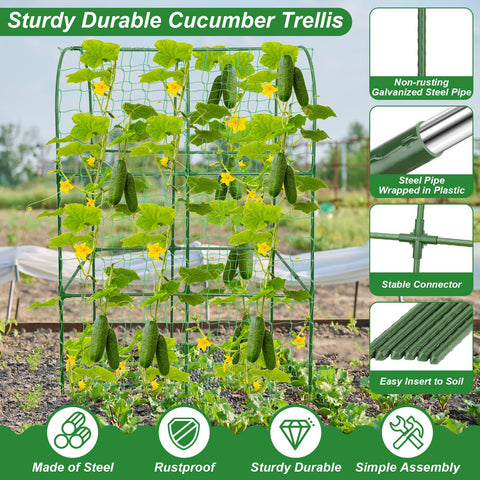 Qinzave u-shape trellis installation kit enables stable, space-efficient garden growth