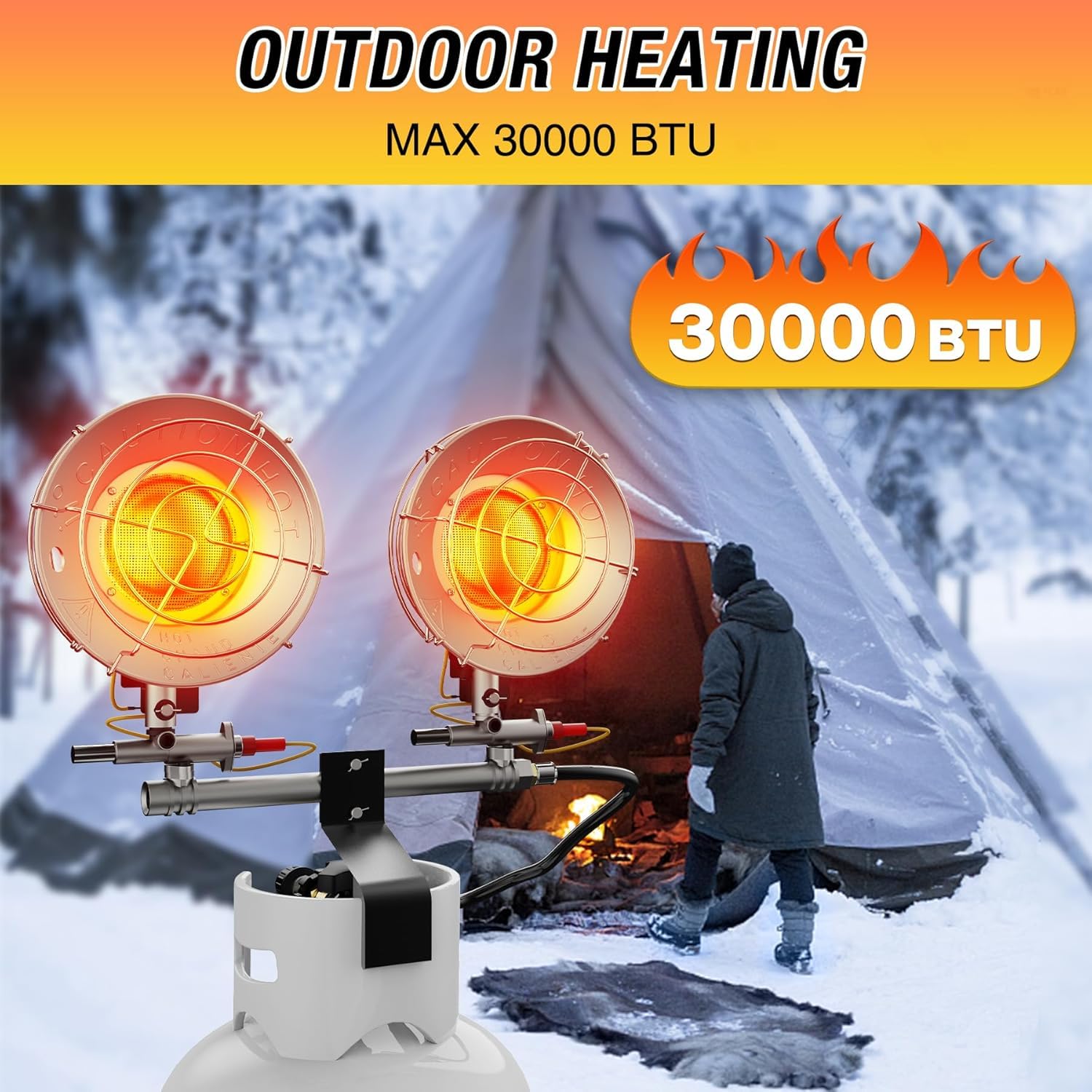 QIOMALA heater with no electricity ignition for quick outdoor startup